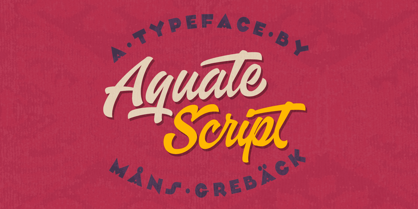 Font Aquate Script