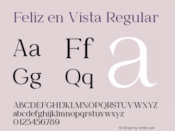 Font Felizen Vista