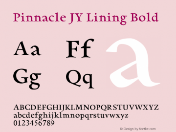 Font Pinnacle JY