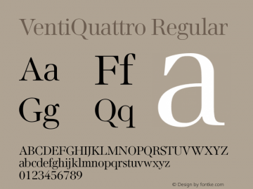 Font Venti Quattro
