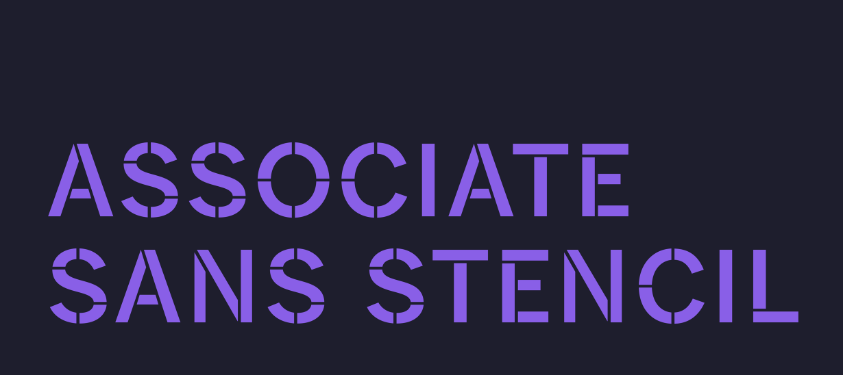 Font Associate Sans Stencil