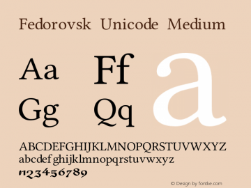 Fedorovsk Unicode