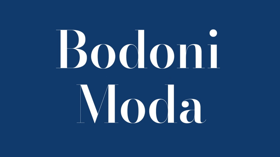 Font Bodoni Moda