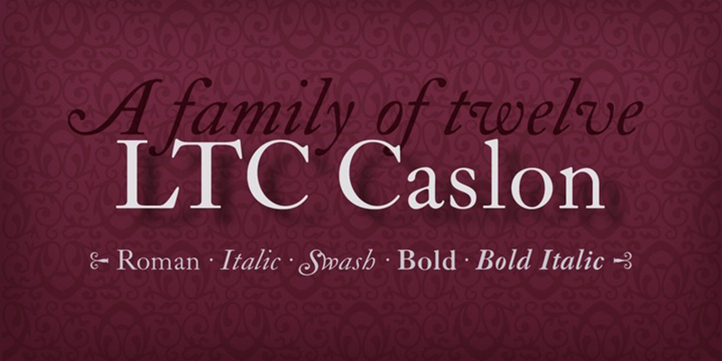 Font LTC Caslon Pro
