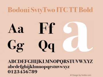 Bodoni SvtyTwo