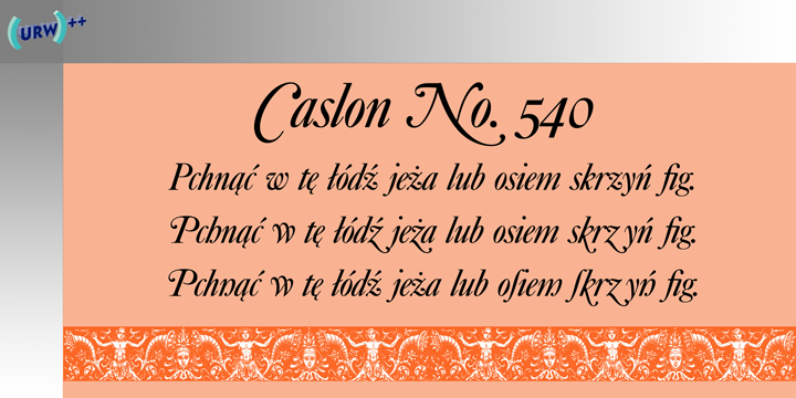 Font Caslon 540