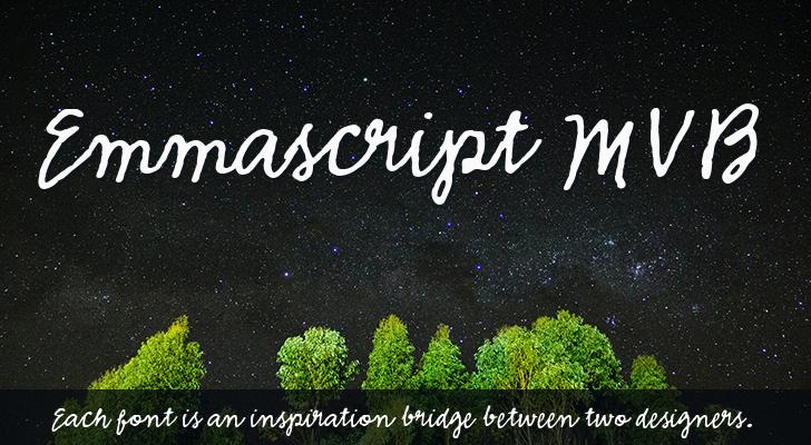 Font Emmascript MVB