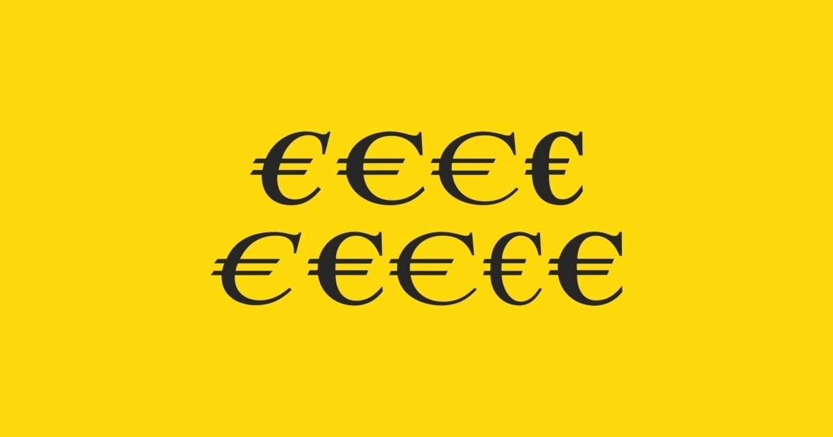 Font Euro Serif