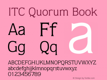 Font ITC Quorum