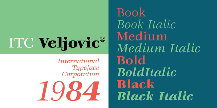 Font ITC Veljovic