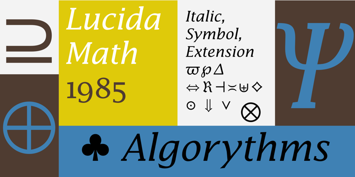Font Lucida Math