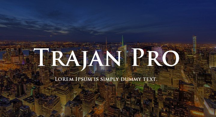 Font Trajan Pro