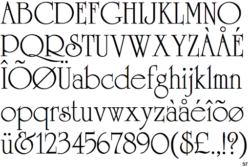 Font University Roman
