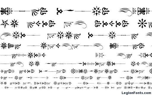 Font Wood Type Ornaments