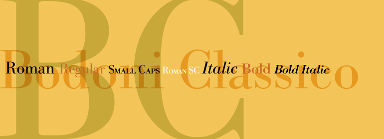 Font Bodoni Classico