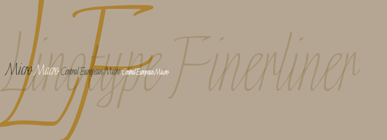 Font Linotype Finerliner