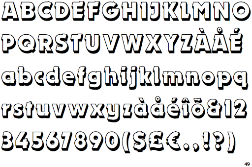 Font Dynamo Shadow