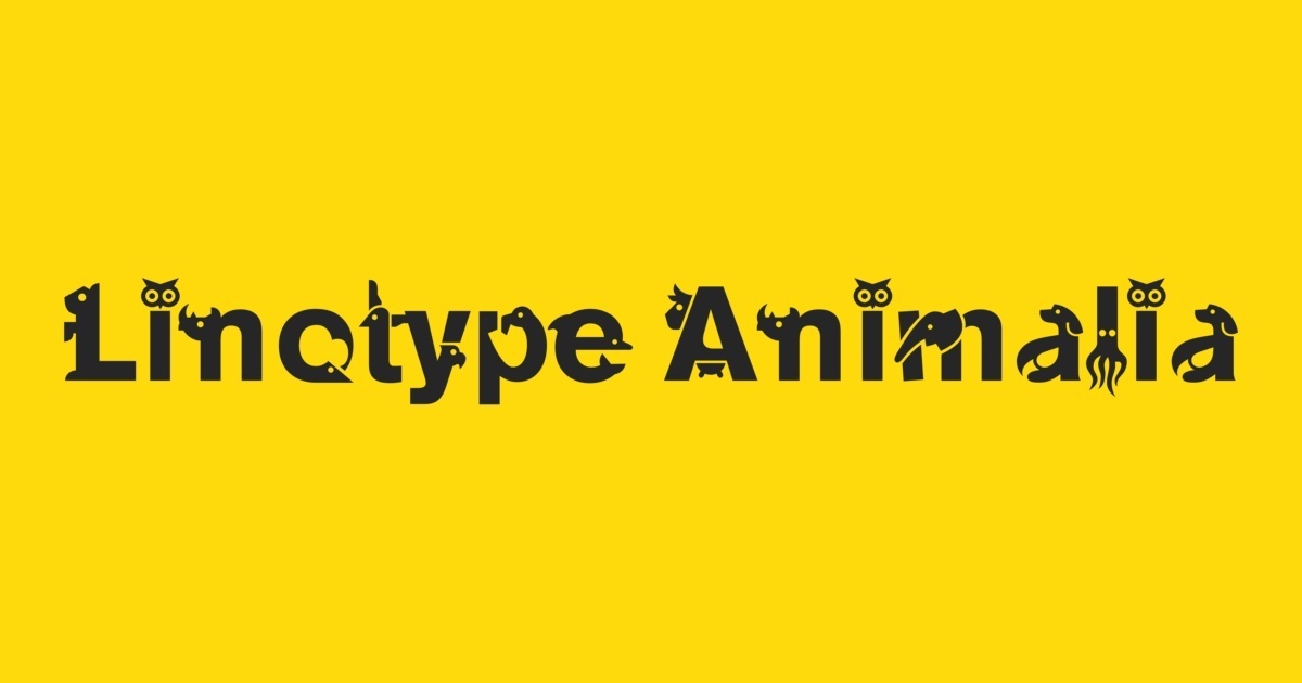 Font Linotype Animalia