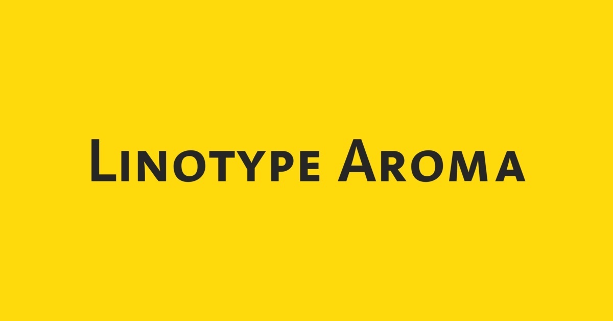 Font Linotype Aroma