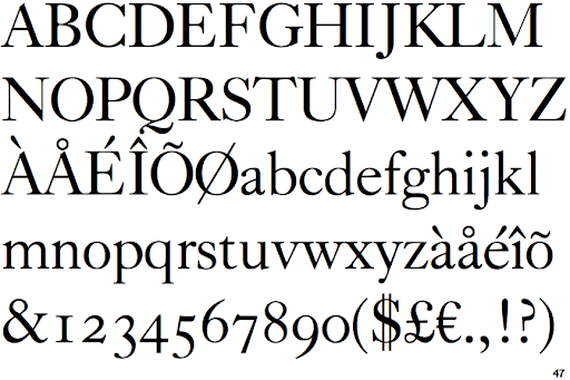 Font Caslon Classico