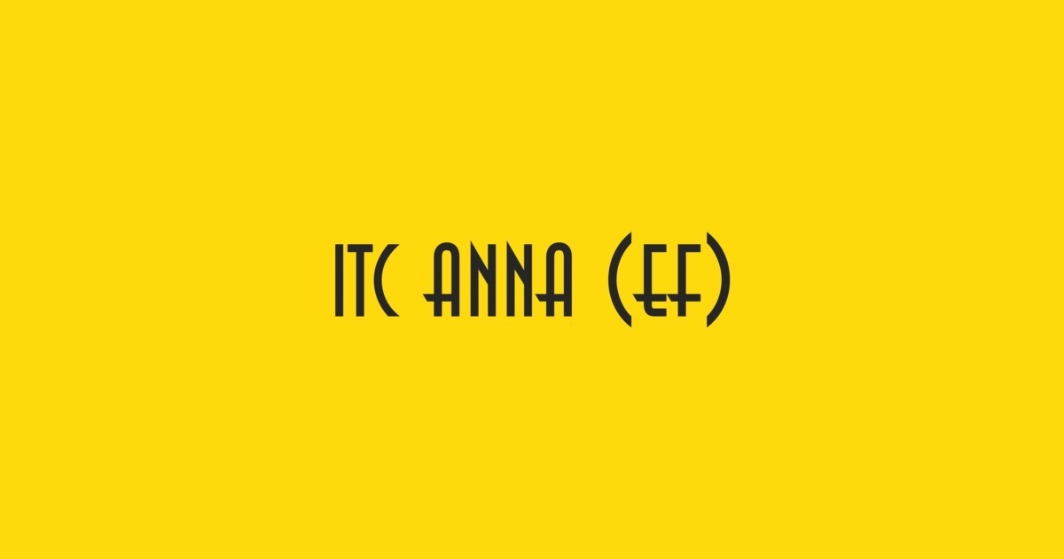 Font Anna ITC