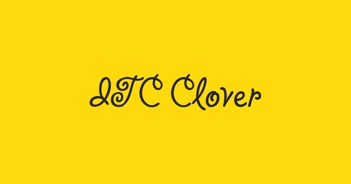 Font Clover ITC