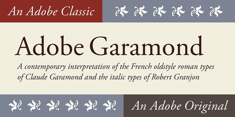 Font Adobe Garamond