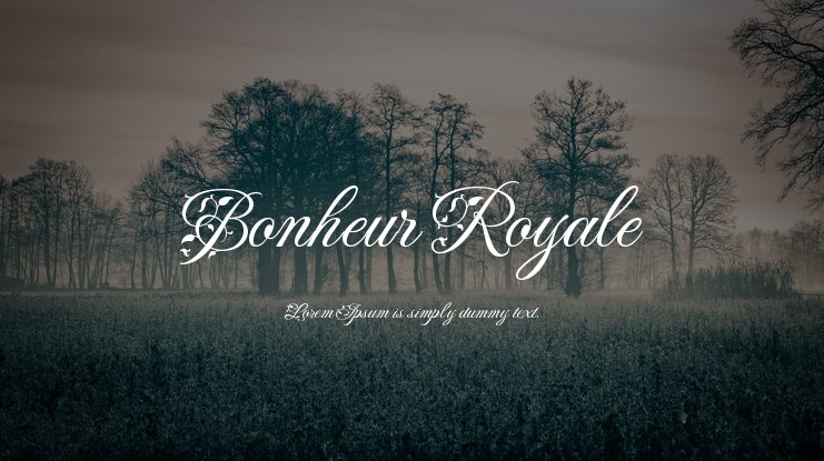 Font Bonheur Royale