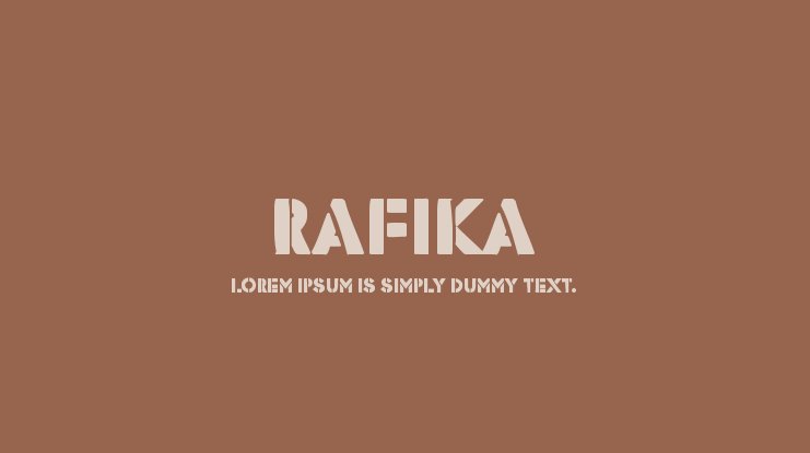 Font Rafika