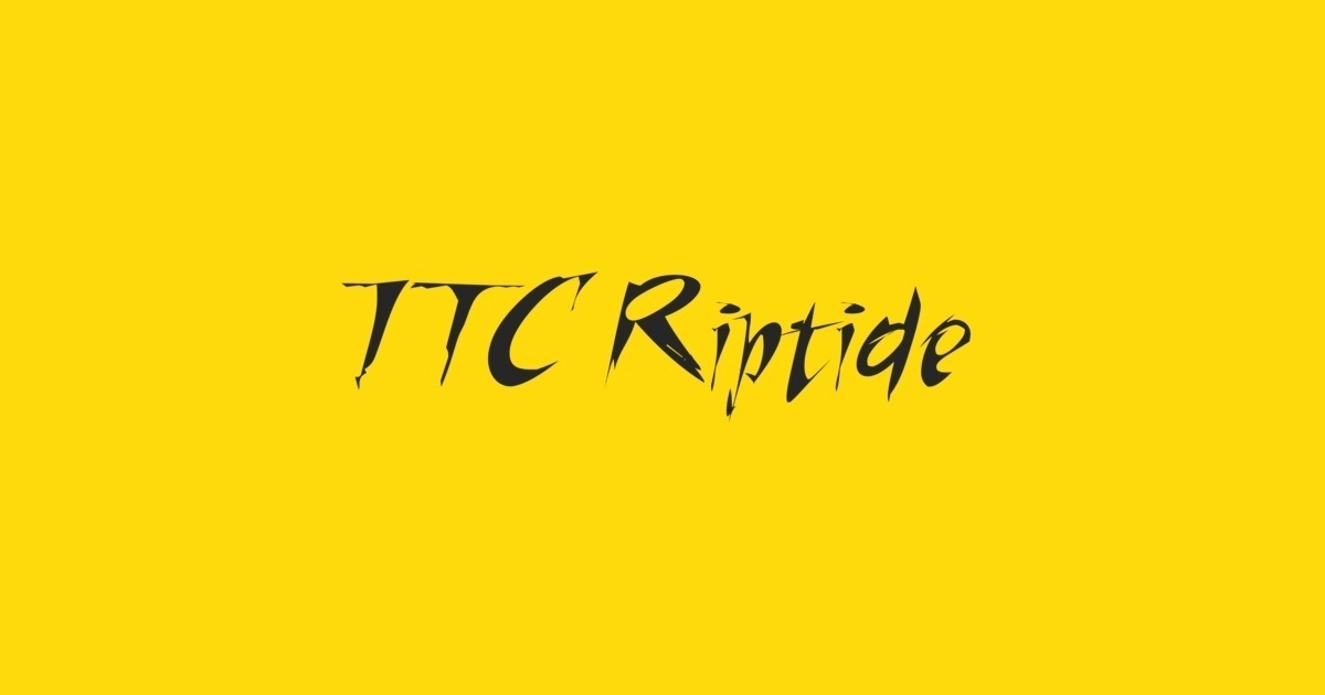 Font Riptide ITC
