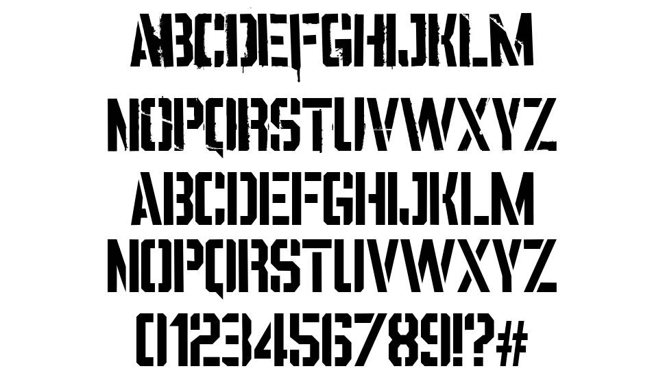 Font ITOMI VINCA STENCIL