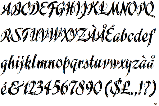 Font Wisteria ITC