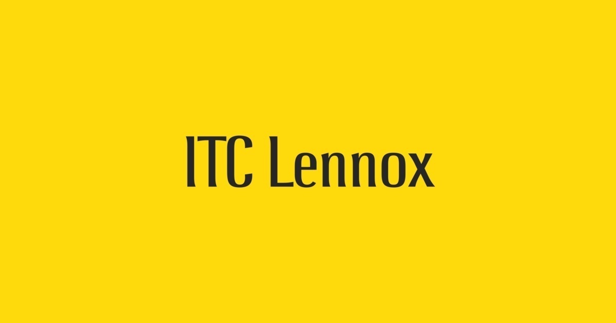 Font Lennox ITC