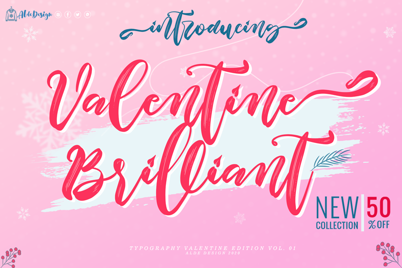 Font Valentine Brilliant