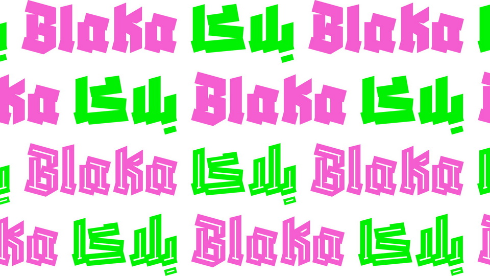 Font Blaka Hollow