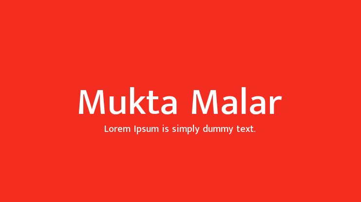 Font Mukta Malar