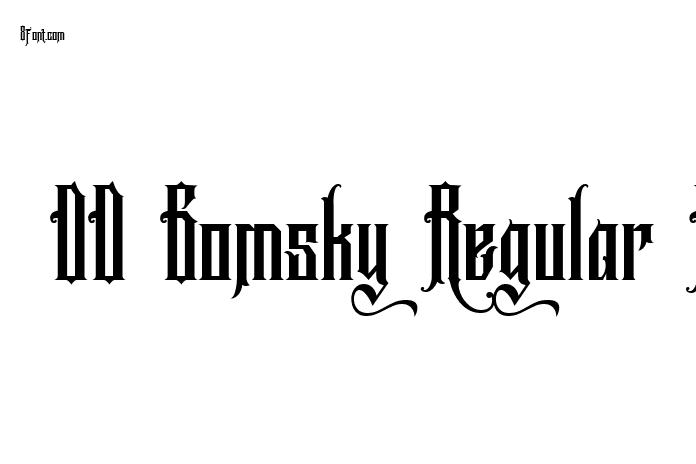 Font DD Gomsky