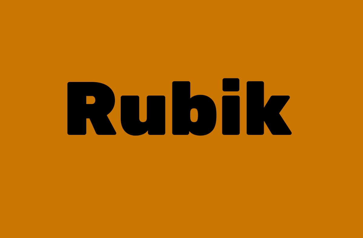 Font Rubik Dirt