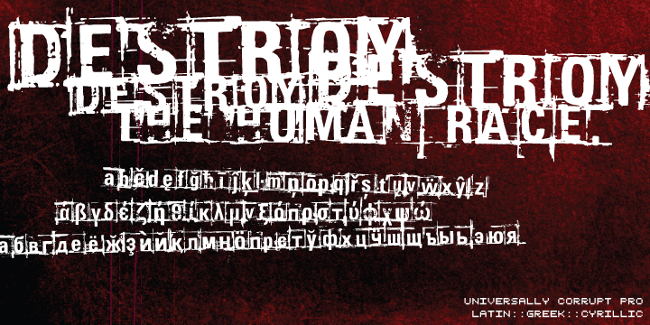 Font Universally Corrupt Pro