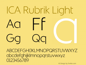 Font ICA Rubrik