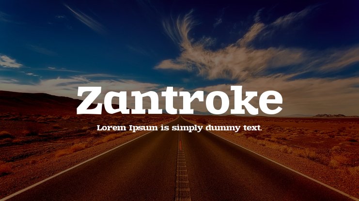Font Zantroke