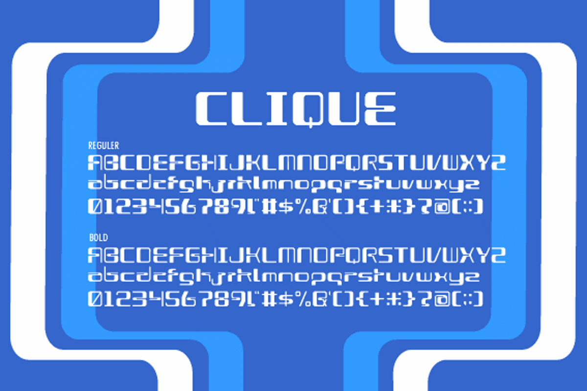 Font H74 The Clique