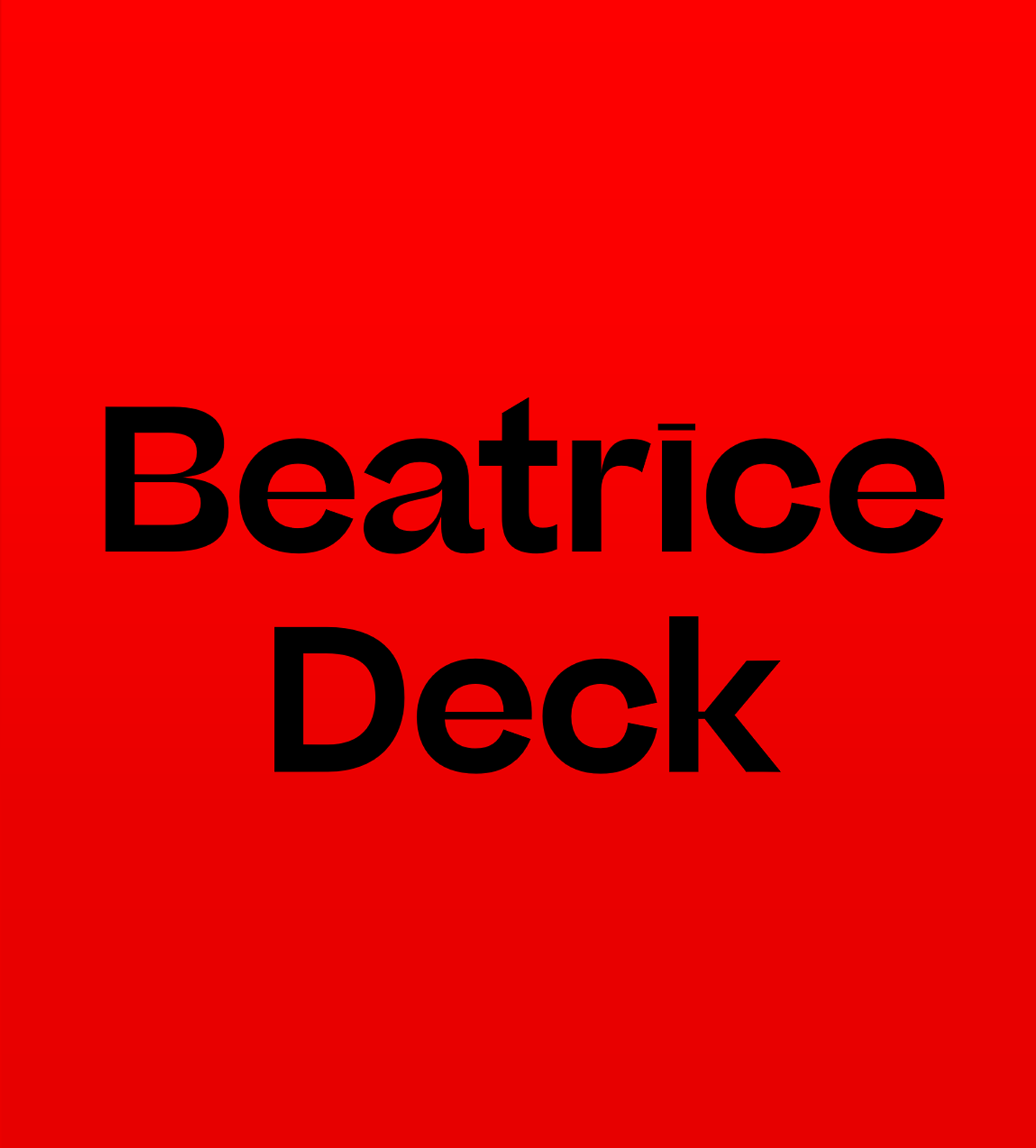 Font Beatrice Deck
