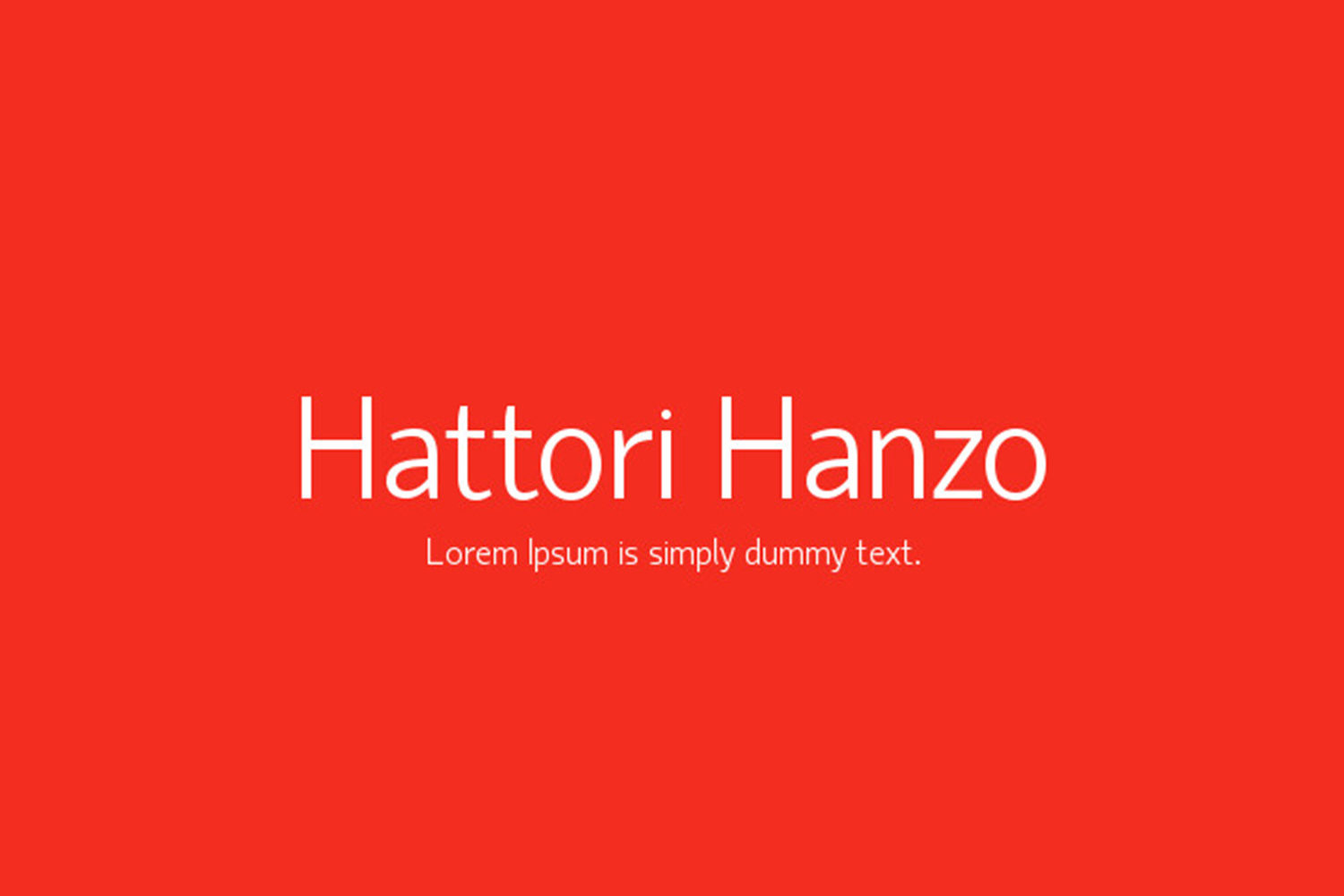 Font Hattori Hanzo