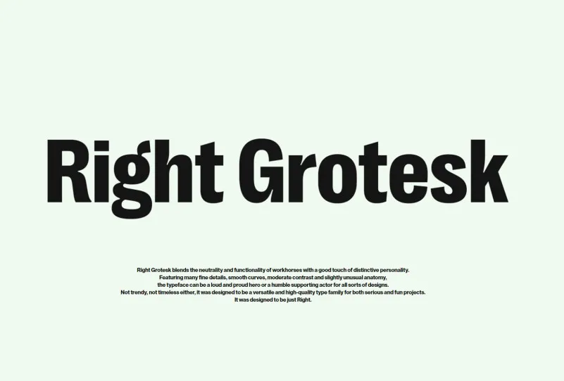 Font Right Grotesk Small