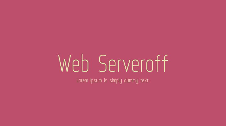 Web Serveroff
