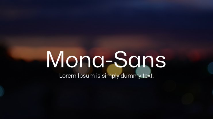 Font Mona Sans Narrow