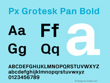 Font Px Grotesk Pan