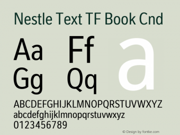 Font Nestle Text TF
