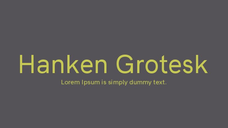 Font Hanken Grotesk